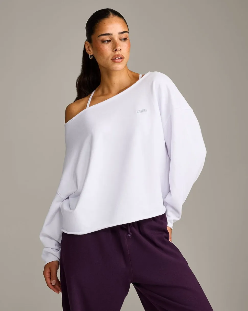 Raw Cut Lounge Off-The-Shoulder Sweatshirt