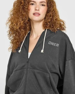 Raw Lounge Oversized Zip Hoodie