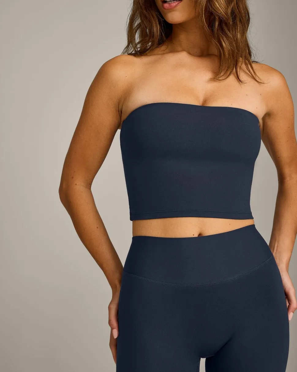 SoftMotion™ Bandeau Mid Vest with Built in Bra Shelf with Grey Logo