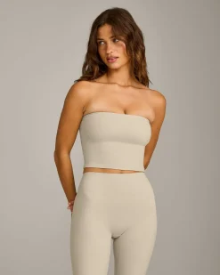 SoftMotion™ Bandeau Mid Vest with Built in Bra Shelf with Grey Logo