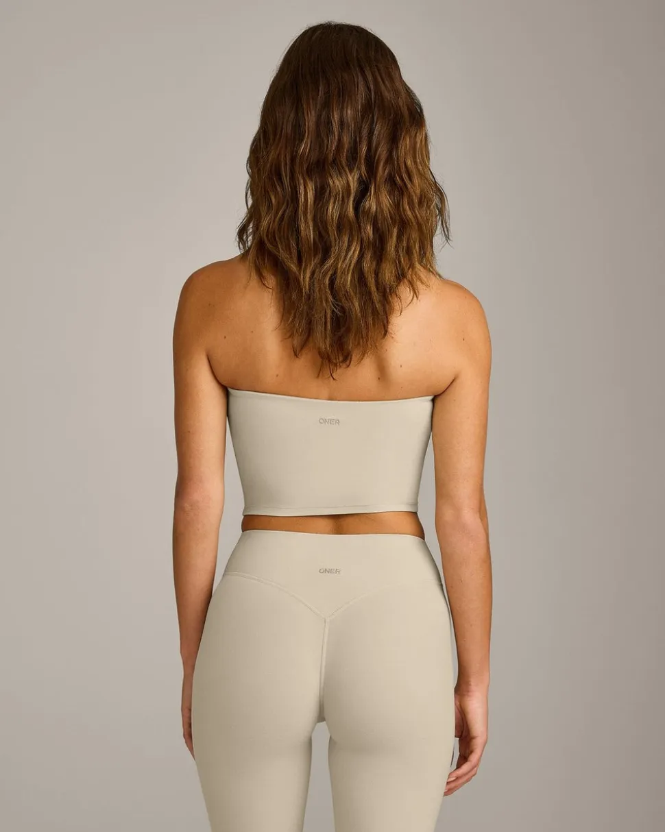 SoftMotion™ Bandeau Mid Vest with Built in Bra Shelf with Grey Logo