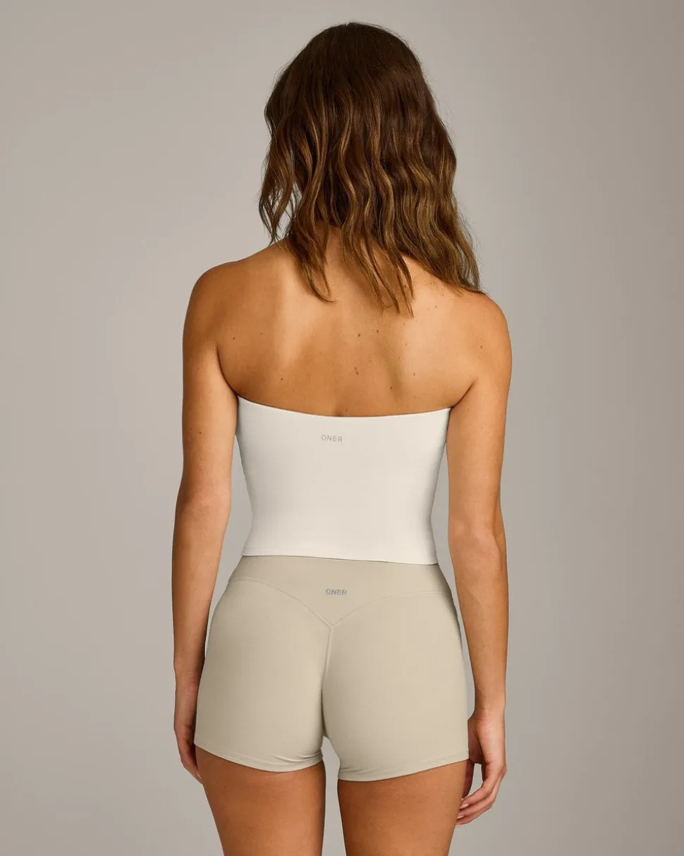 SoftMotion™ Bandeau Mid Vest with Built in Bra Shelf with Grey Logo