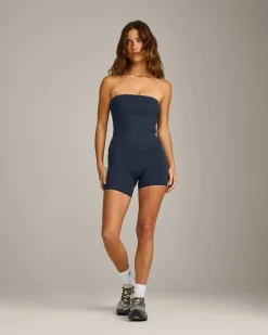 SoftMotion™ Bandeau Vest with Built in Bra Shelf with Grey Logo