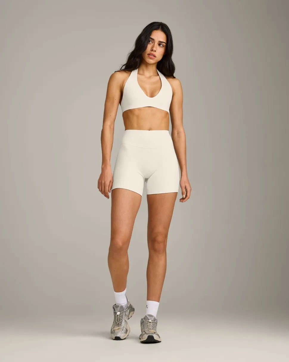 SoftMotion™ Double Layer High Waisted Shorts 6" with Grey Logo