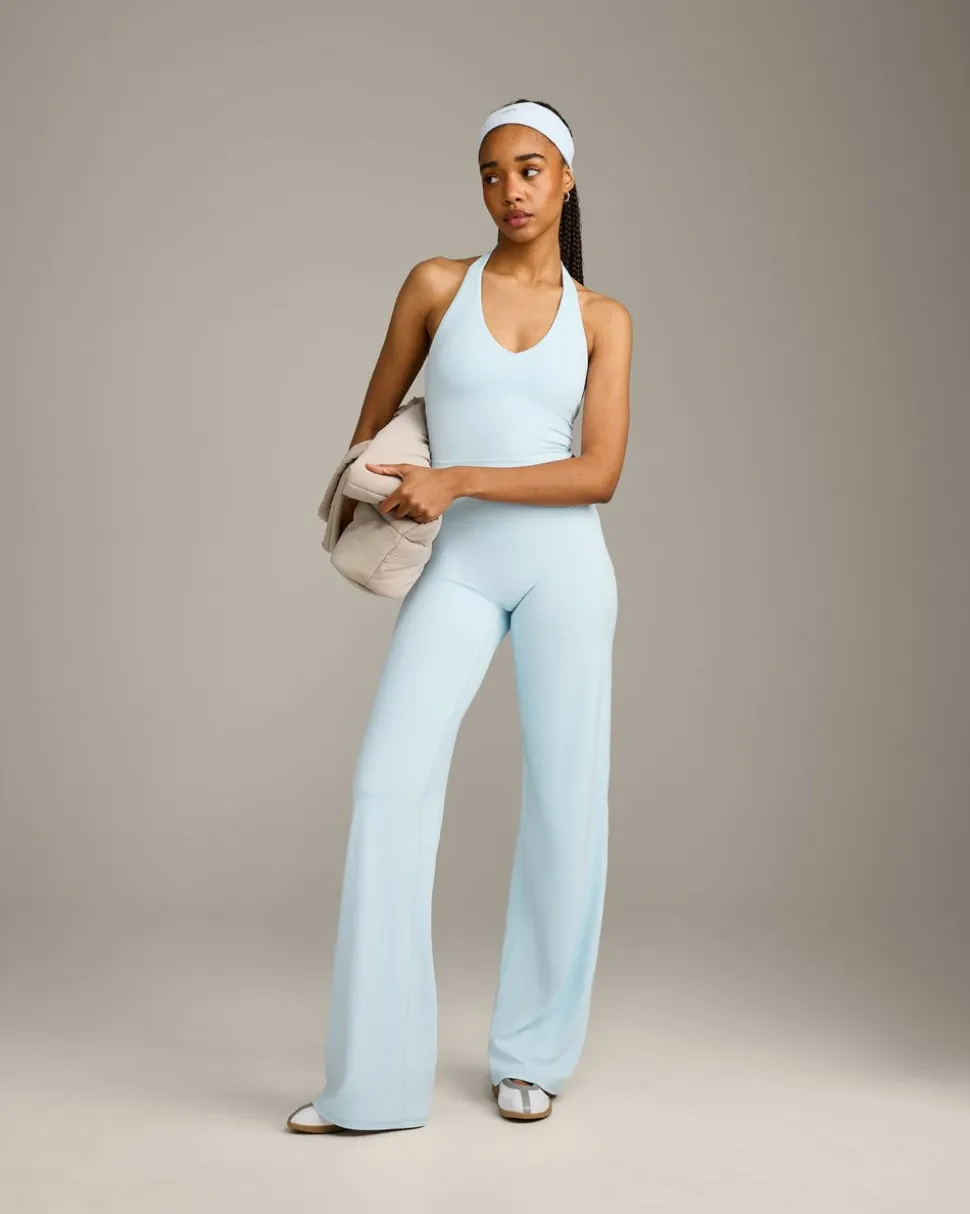 SoftMotion™ Halter Neck Mid Vest with Built in Bra Shelf with Grey Logo