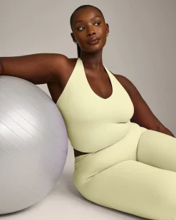 SoftMotion™ Halter Neck Mid Vest with Built in Bra Shelf with Grey Logo