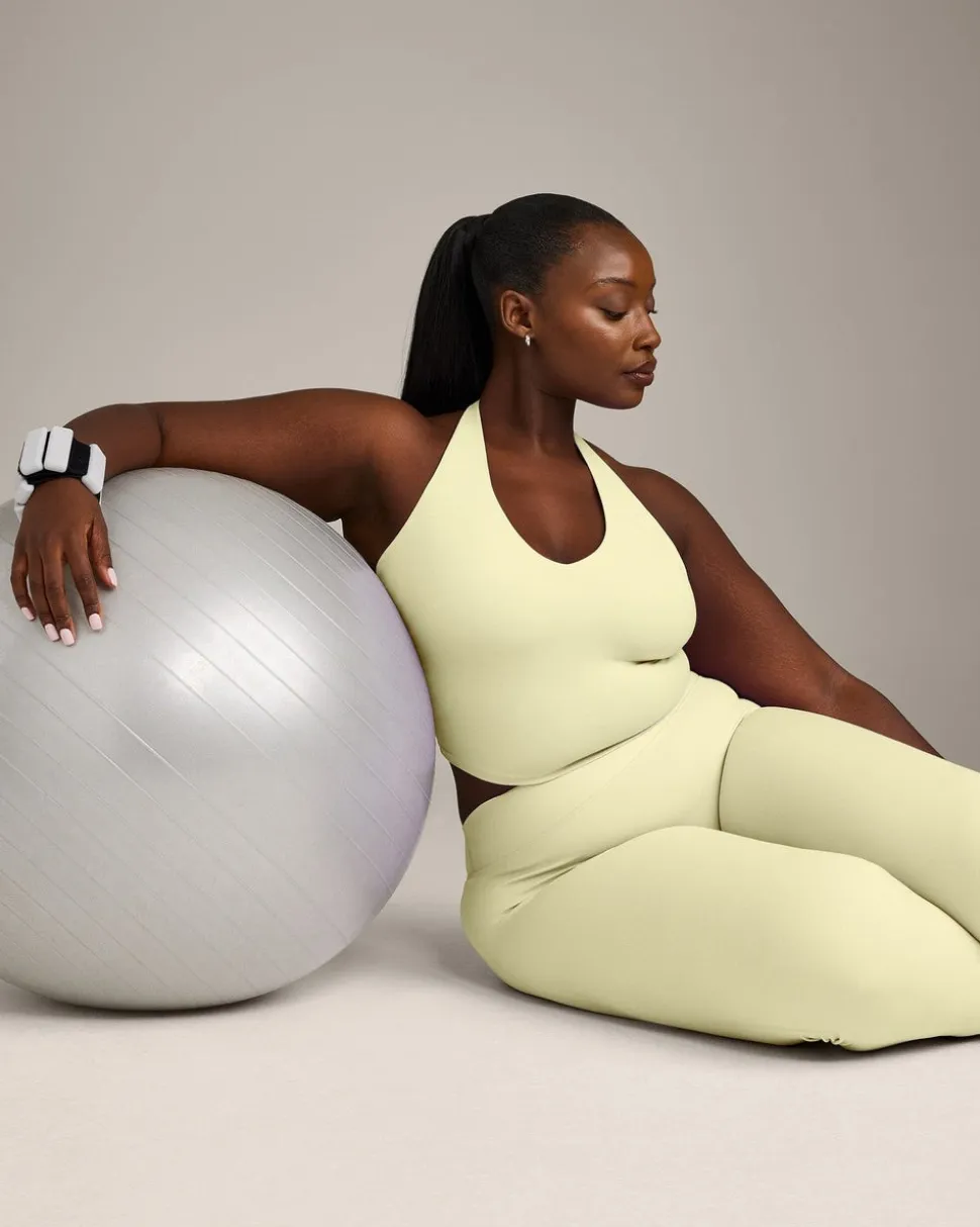 SoftMotion™ Halter Neck Mid Vest with Built in Bra Shelf with Grey Logo