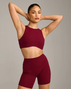 SoftMotion™ High Neck Sports Bra with Grey Logo