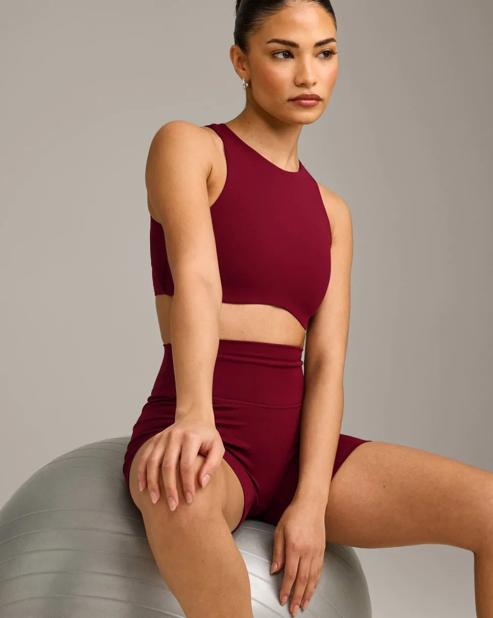 SoftMotion™ High Neck Sports Bra with Grey Logo
