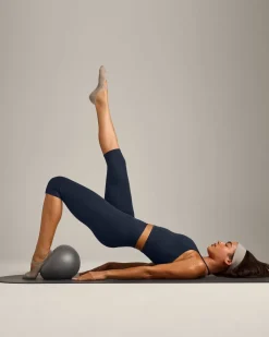 SoftMotion™ High Waisted Capri Leggings with Grey Logo