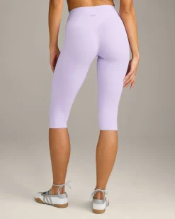SoftMotion™ High Waisted Capri Leggings with Grey Logo