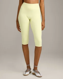 SoftMotion™ High Waisted Capri Leggings with Grey Logo