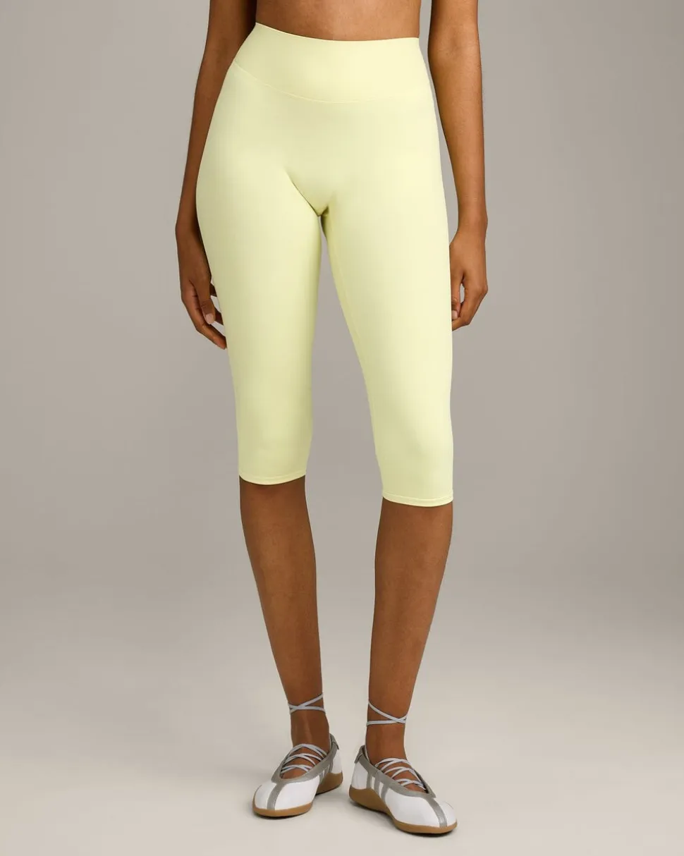 SoftMotion™ High Waisted Capri Leggings with Grey Logo