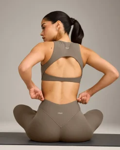SoftMotion™ High Waisted Leggings with Grey Logo