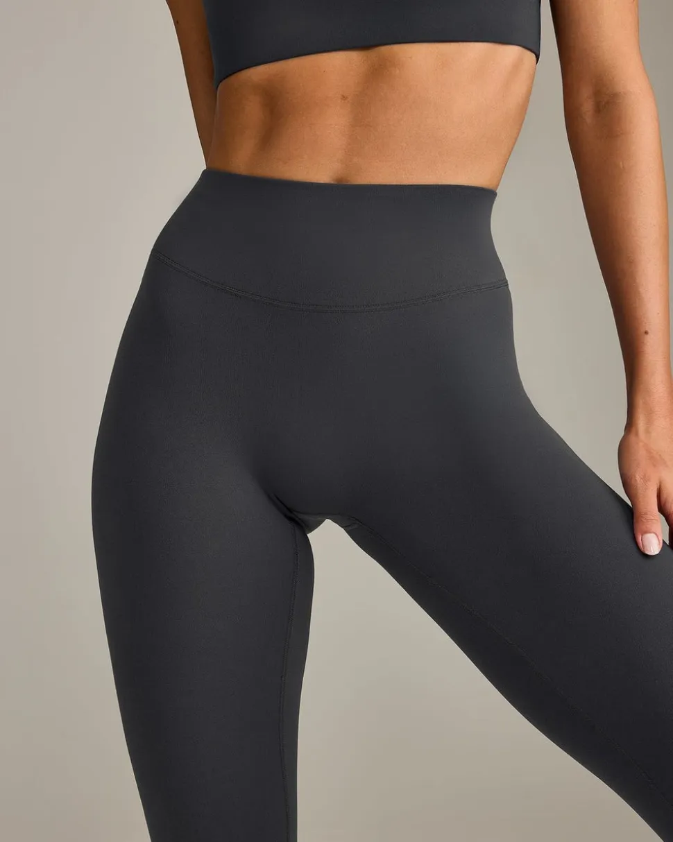 SoftMotion™ High Waisted Leggings with Grey Logo