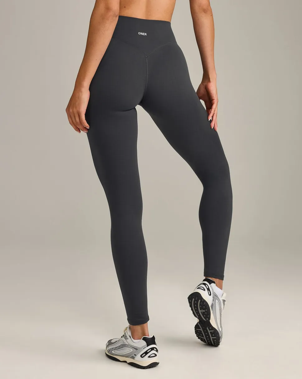 SoftMotion™ High Waisted Leggings with Grey Logo