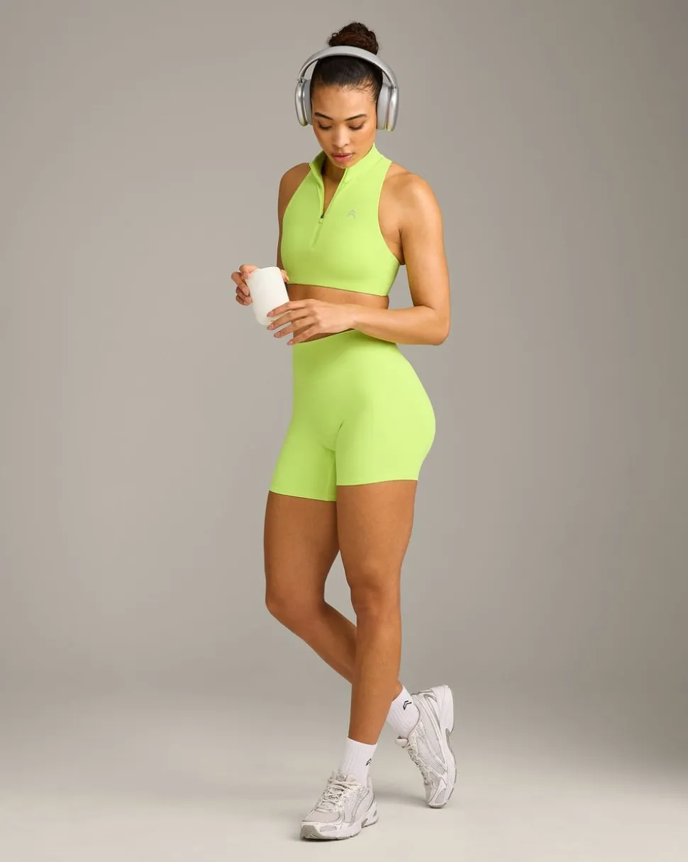 SoftMotion™ High Waisted Shorts 6" with Grey Logo