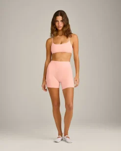 SoftMotion™ High Waisted Shorts 6" with Grey Logo