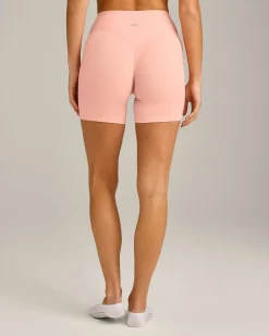 SoftMotion™ High Waisted Shorts 6" with Grey Logo