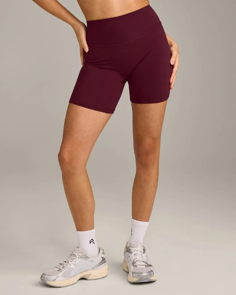 SoftMotion™ High Waisted Shorts 6" with Grey Logo