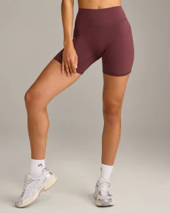 SoftMotion™ High Waisted Shorts 6" with Grey Logo