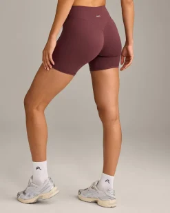 SoftMotion™ High Waisted Shorts 6" with Grey Logo