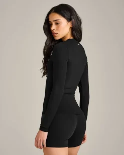 SoftMotion™ Long Sleeve Top with Grey Logo