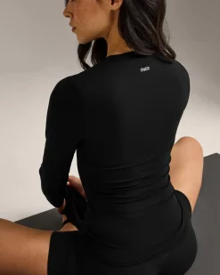 SoftMotion™ Long Sleeve Top with Grey Logo