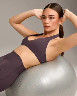 SoftMotion™ Minimal Halter Neck Bralette with Grey Logo