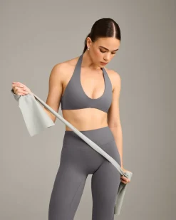 SoftMotion™ Minimal Halter Neck Bralette with Grey Logo