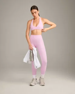 SoftMotion™ Minimal Halter Neck Bralette with Grey Logo