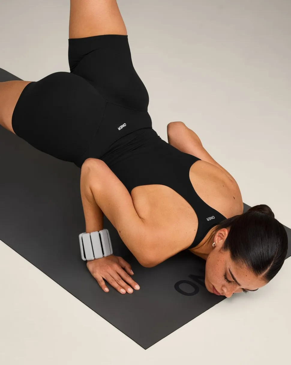 SoftMotion™ Racer Back Mid Vest with Built in Bra Shelf with Grey Logo
