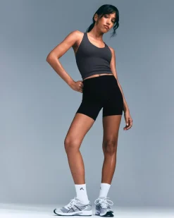 SoftMotion™ Racer Back Mid Vest with Built in Bra Shelf with Grey Logo