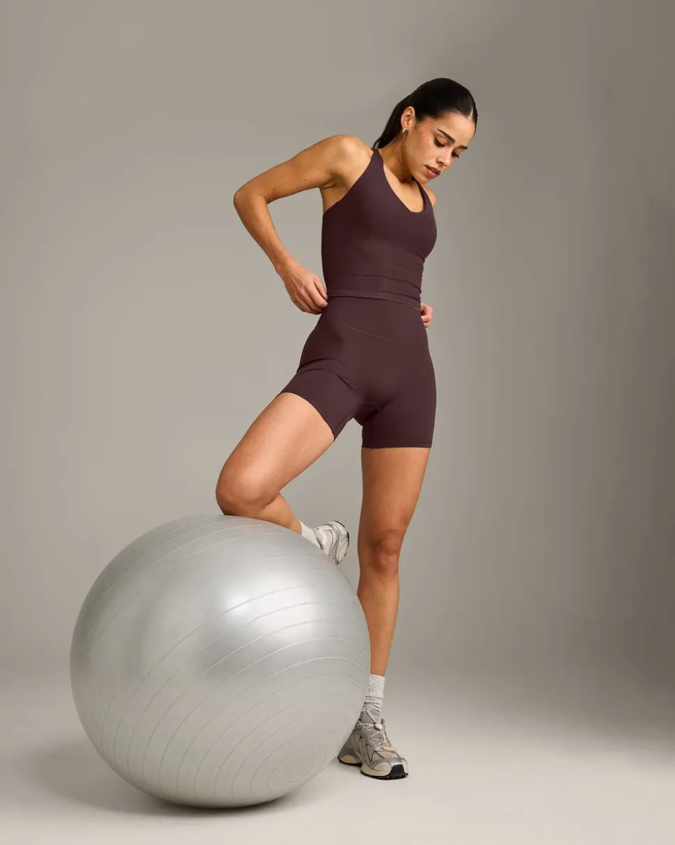 SoftMotion™ Racer Back Mid Vest with Built in Bra Shelf with Grey Logo