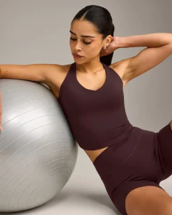 SoftMotion™ Racer Back Mid Vest with Built in Bra Shelf with Grey Logo