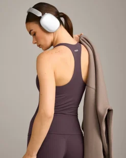 SoftMotion™ Racer Back Vest with Built in Bra Shelf with Grey Logo