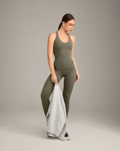 SoftMotion™ Racer Back Vest with Built in Bra Shelf with Grey Logo