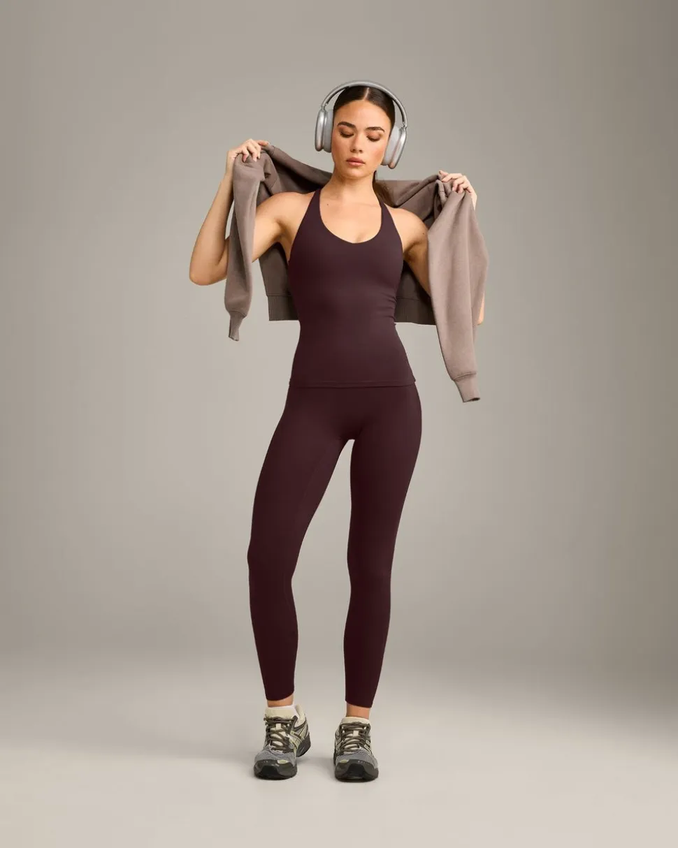SoftMotion™ Racer Back Vest with Built in Bra Shelf with Grey Logo
