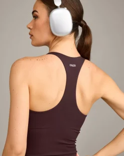 SoftMotion™ Racer Back Vest with Built in Bra Shelf with Grey Logo