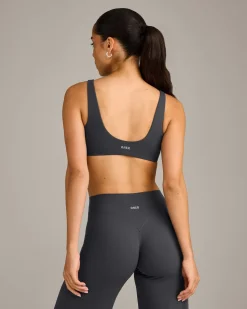 SoftMotion™ Scoop Back Bralette with Grey Logo