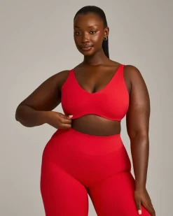 SoftMotion™ Scoop Back Bralette with Grey Logo