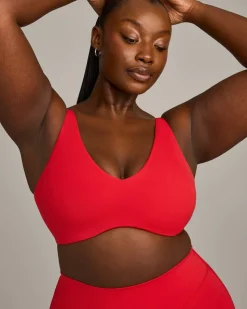 SoftMotion™ Scoop Back Bralette with Grey Logo