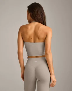 SoftMotion™ Strappy Halter Neck Mid Vest with Built in Bra Shelf with White Logo