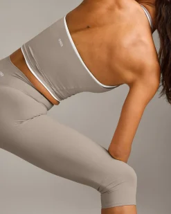 SoftMotion™ Strappy Halter Neck Mid Vest with Built in Bra Shelf with White Logo