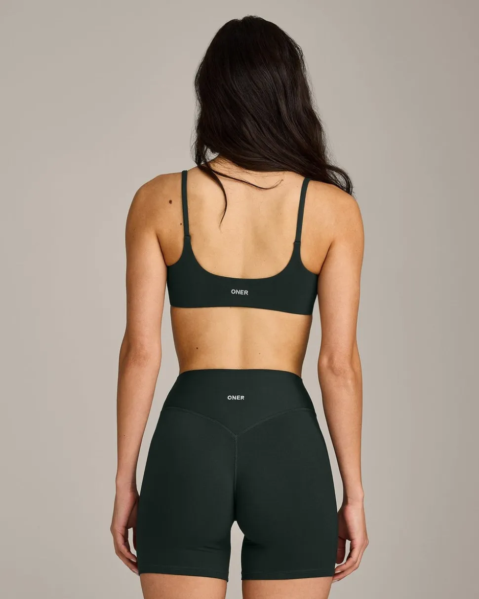 SoftMotion™ Strappy Sports Bra with Grey Logo