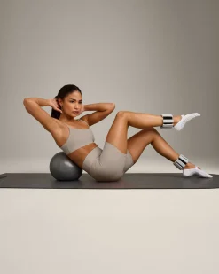 SoftMotion™ Strappy Sports Bra with White Logo