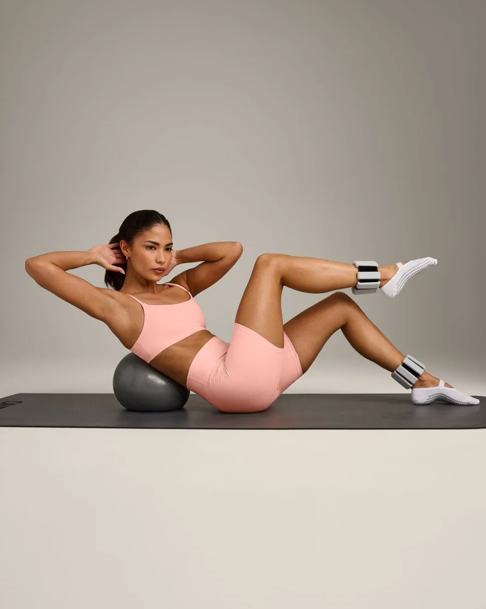 SoftMotion™ Strappy Sports Bra with Grey Logo