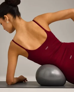 SoftMotion™ Strappy Vest with Built in Bra Shelf with Grey Logo