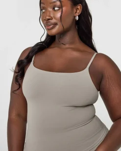 SoftMotion™ Strappy Vest with Built in Bra Shelf with White Logo