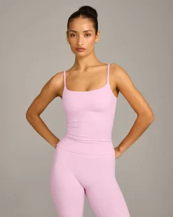 SoftMotion™ Strappy Vest with Built in Bra Shelf with Grey Logo
